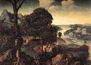 PATENIER, Joachim Landscape with St John the Baptist Preaching a china oil painting reproduction